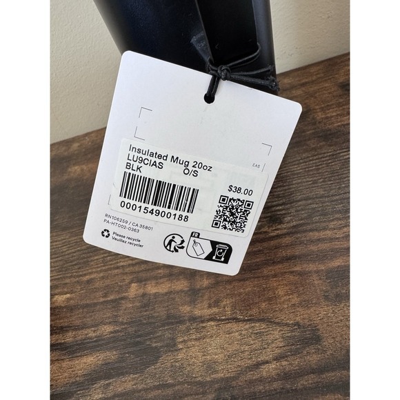 New lululemon Insulated Mug 20oz Black With Lid & Lock Coffee Tea Handle NWT - Picture 3 of 7